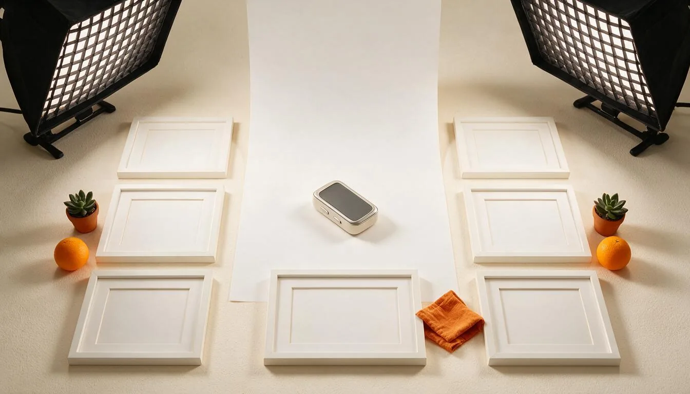 Amazon product photography studio setup for a seven-image listing